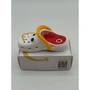 McDonald's Happy Meal Crocs #7 Toy Key Chain White Smiley Face New In Box